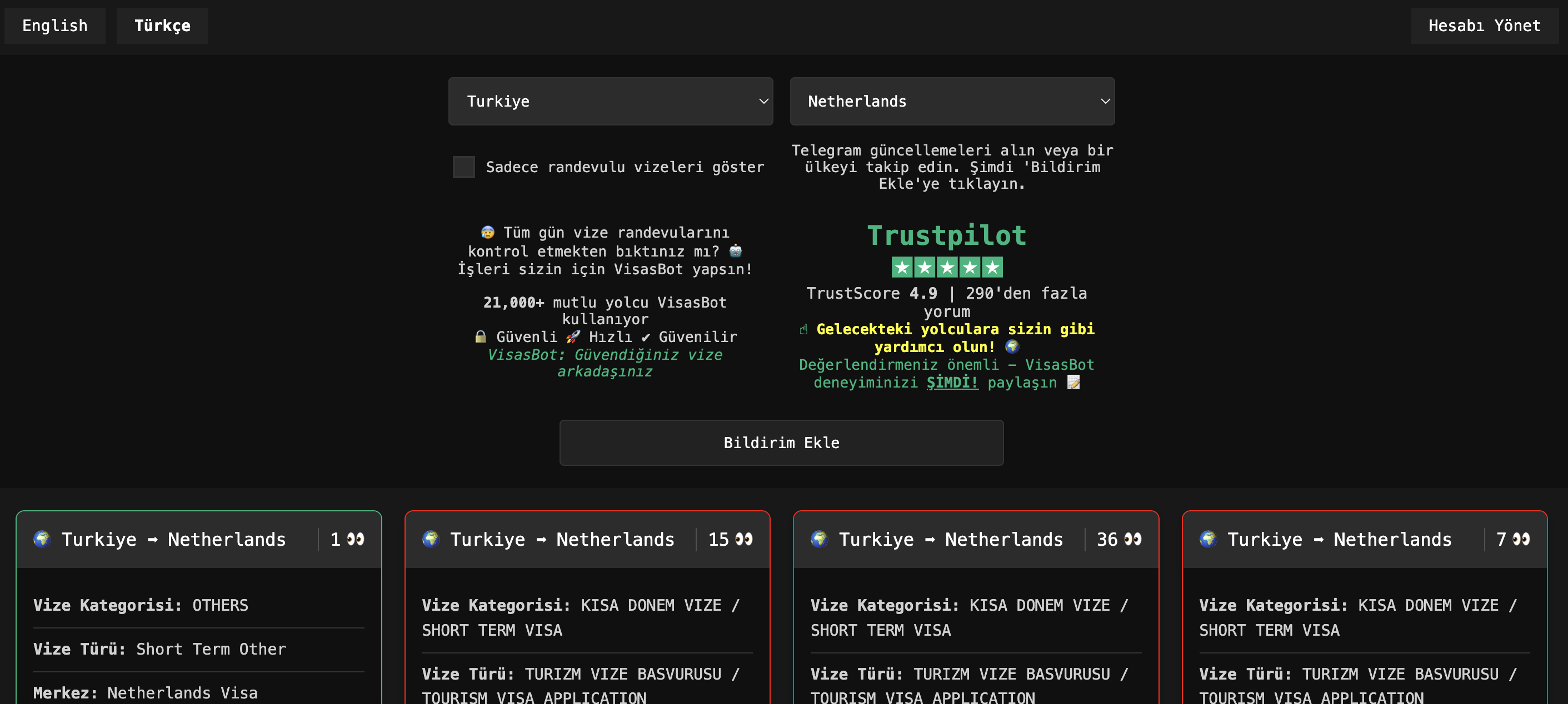 Hollanda hızlı vize başvurusu